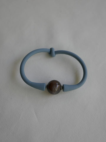 Two Separate Strands Horn, Light Wood & Peruvian Opal Long Gemstone Necklaces