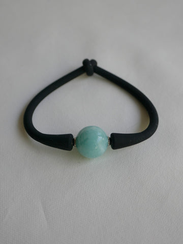 Two Separate Strands Horn, Light Wood & Peruvian Opal Long Gemstone Necklaces