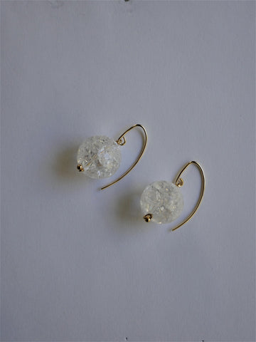 Rock Crystal 14k gold filled Wire Earrings