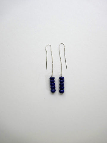 Taupy Blue Cultured Stick Pearls on 14k gold filled Wire Earrings