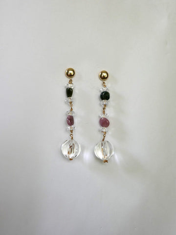 Natural Keshi Cultured Pearls on  14k gold filled  Hoop Earrings