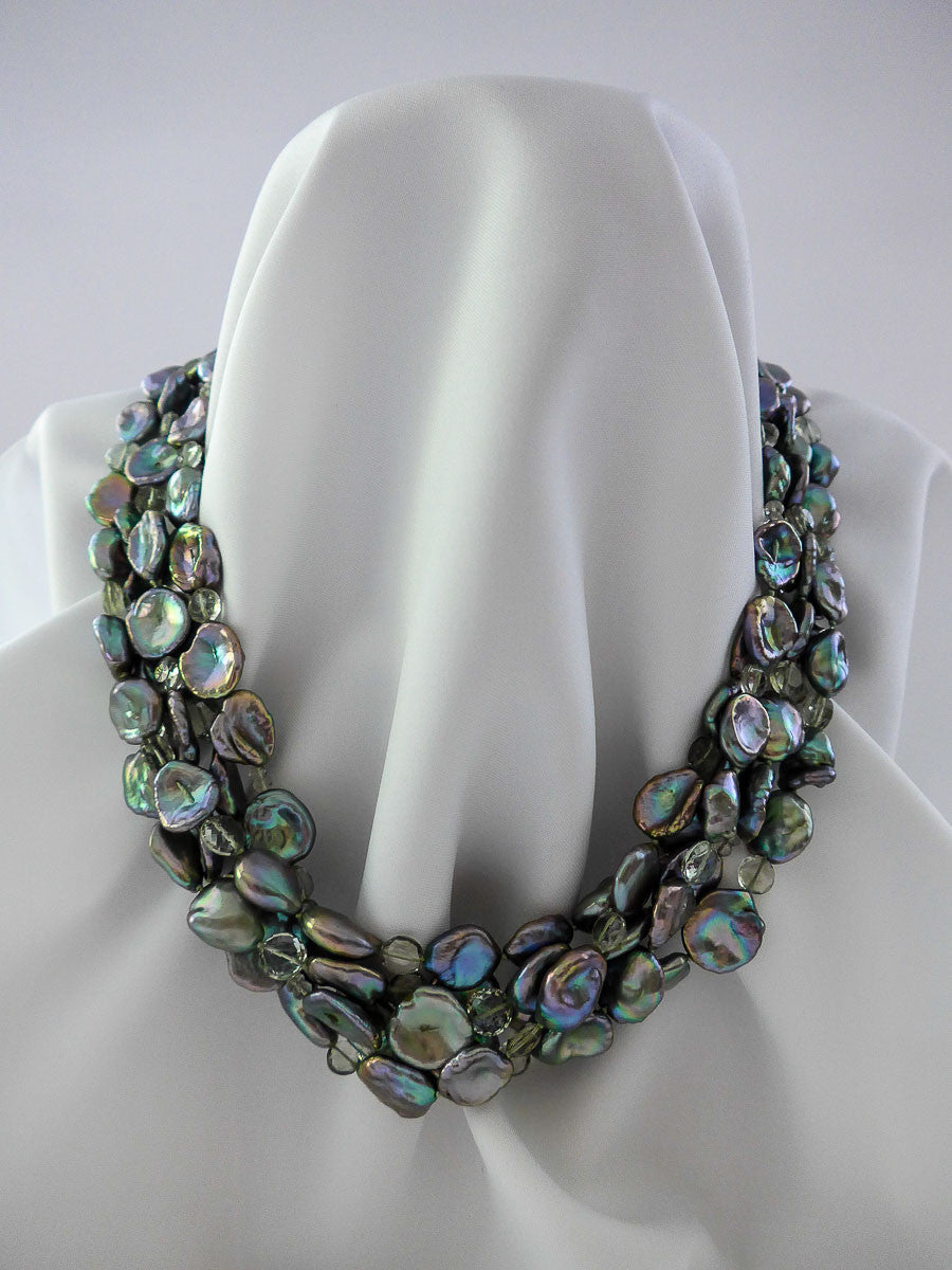 FIVE STRAND KESHI PEARL NECKLACE