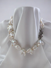 ONE STRAND WHITE BAROQUE CULTURED PEARL NECKLACE