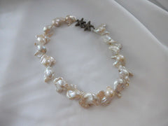 ONE STRAND WHITE BAROQUE CULTURED PEARL NECKLACE