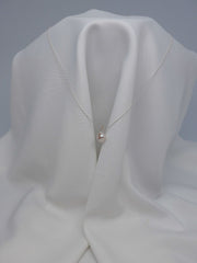 ONE STRAND STERLING SILVER CHAIN AKOYA PEARL NECKLACE