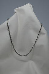 Diamond Cut Rhodium 925 Sterling Silver Necklace