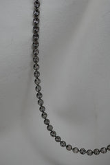 Diamond Cut Rhodium 925 Sterling Silver Necklace