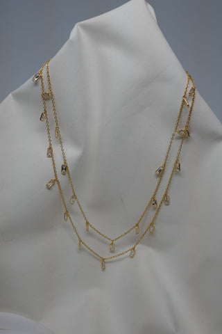 14k Pink Gold Chain with Mother of Pearl Necklace