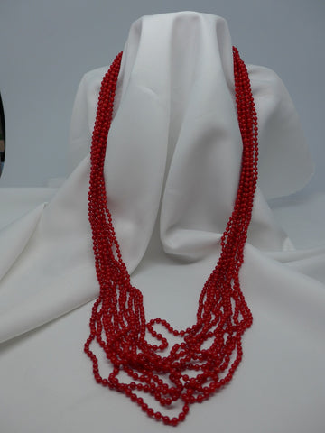 Ten Strand Chinese Red Coral Gemstone Necklace
