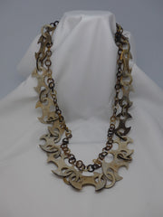 Two Strand Adjustable Horn Necklace