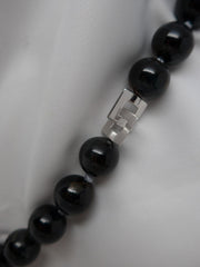 One Strand Blue Tiger Eye Gemstone Necklace