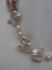 One Strand Natural Tone Keshi Cultured Pearl Necklace