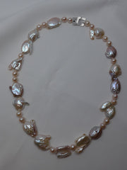 One Strand Natural Tone Keshi Cultured Pearl Necklace