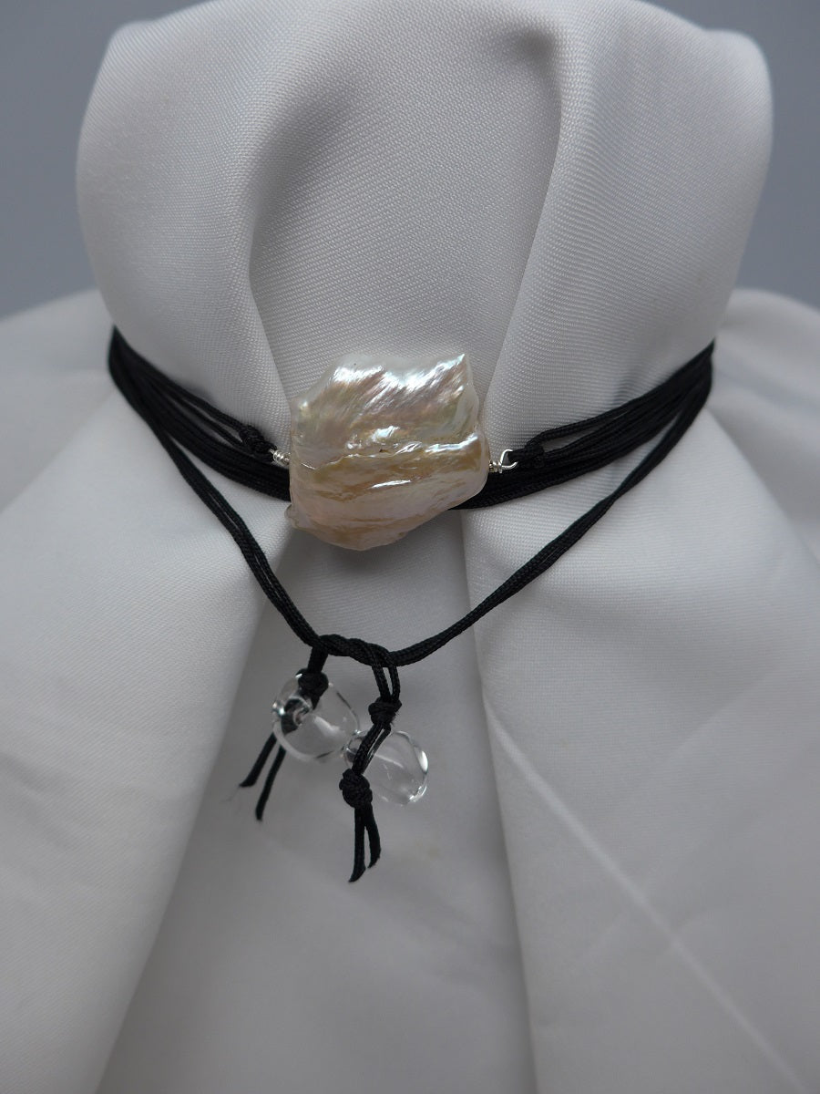 Natural Keshi Cultured Adjustable Necklace Choker and Long